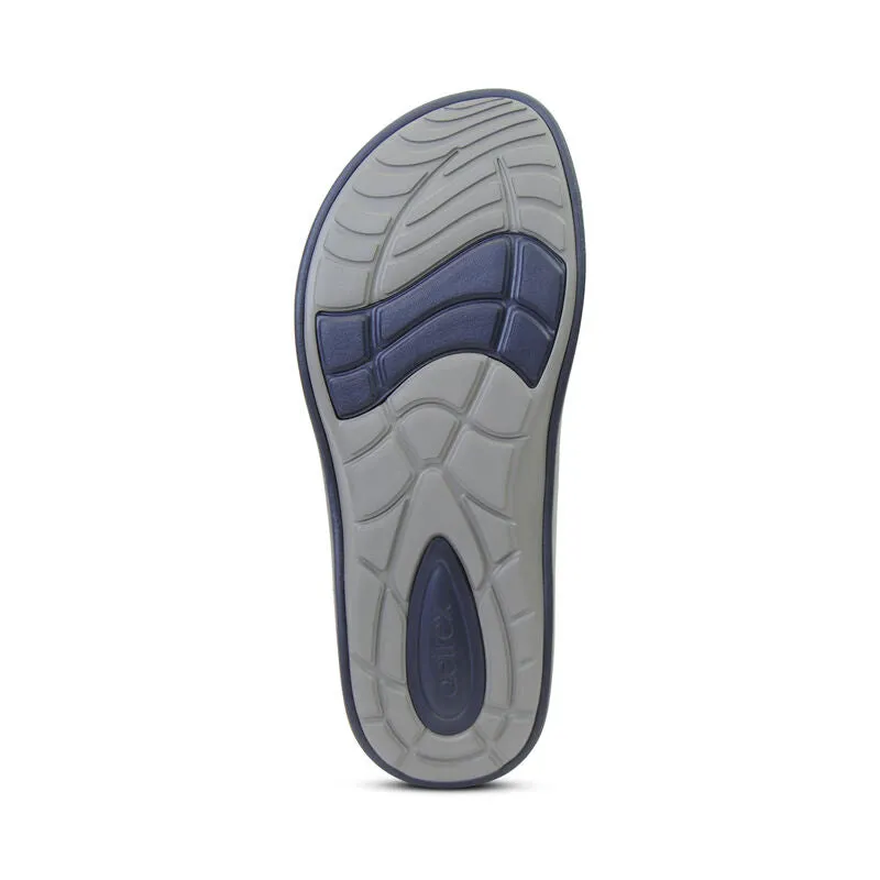 MEN'S AETREX MAUI ORTHOTIC FLIPS | NAVY