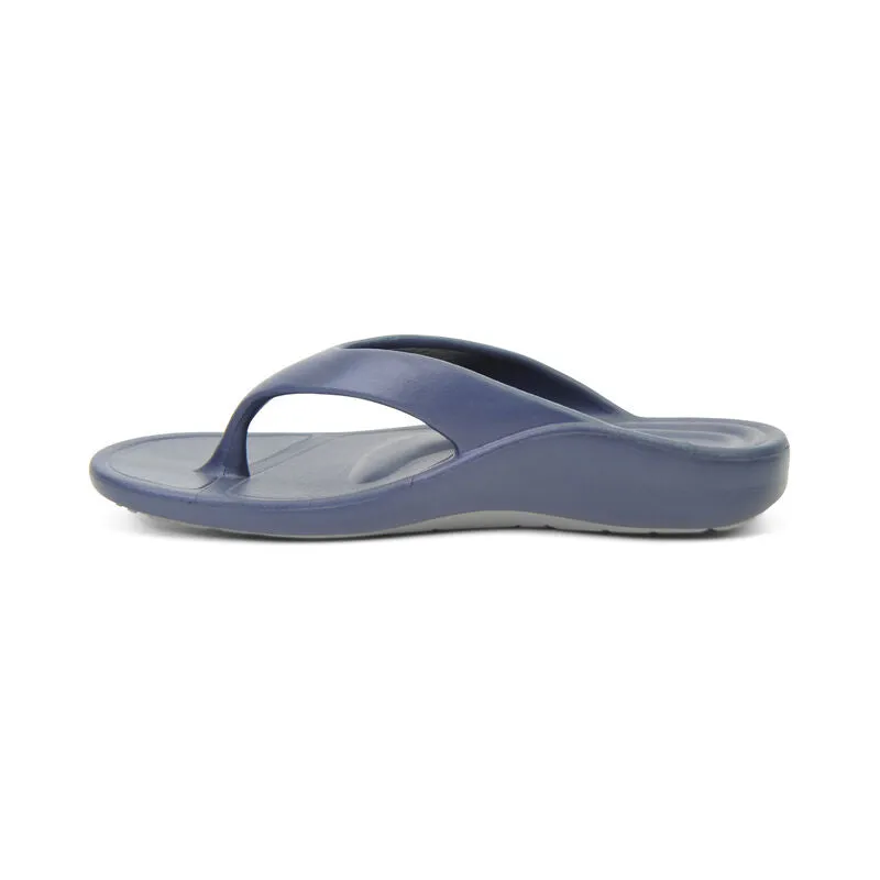 MEN'S AETREX MAUI ORTHOTIC FLIPS | NAVY