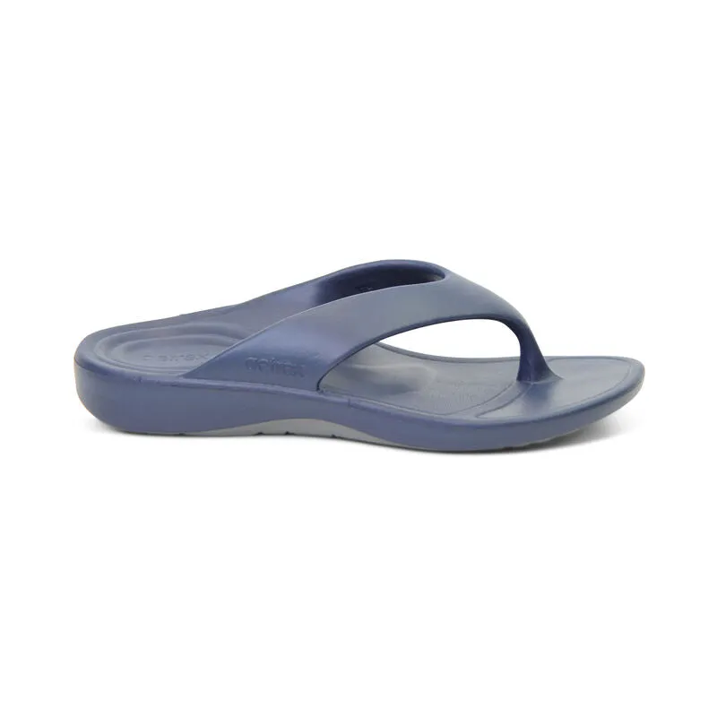 MEN'S AETREX MAUI ORTHOTIC FLIPS | NAVY