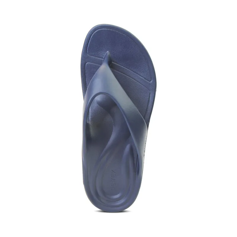 MEN'S AETREX MAUI ORTHOTIC FLIPS | NAVY