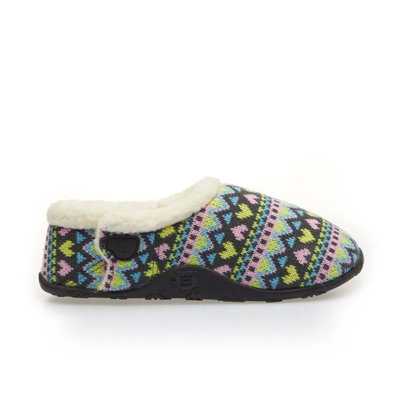 Natalia - Pastel Heart Knit Women's Slippers