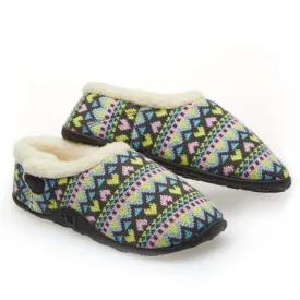 Natalia - Pastel Heart Knit Women's Slippers