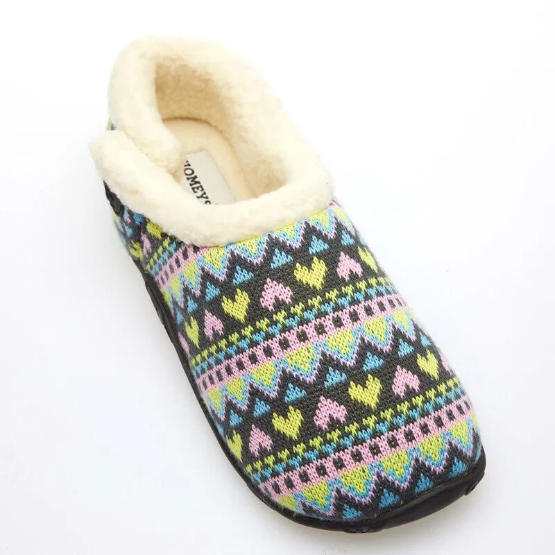 Natalia - Pastel Heart Knit Women's Slippers