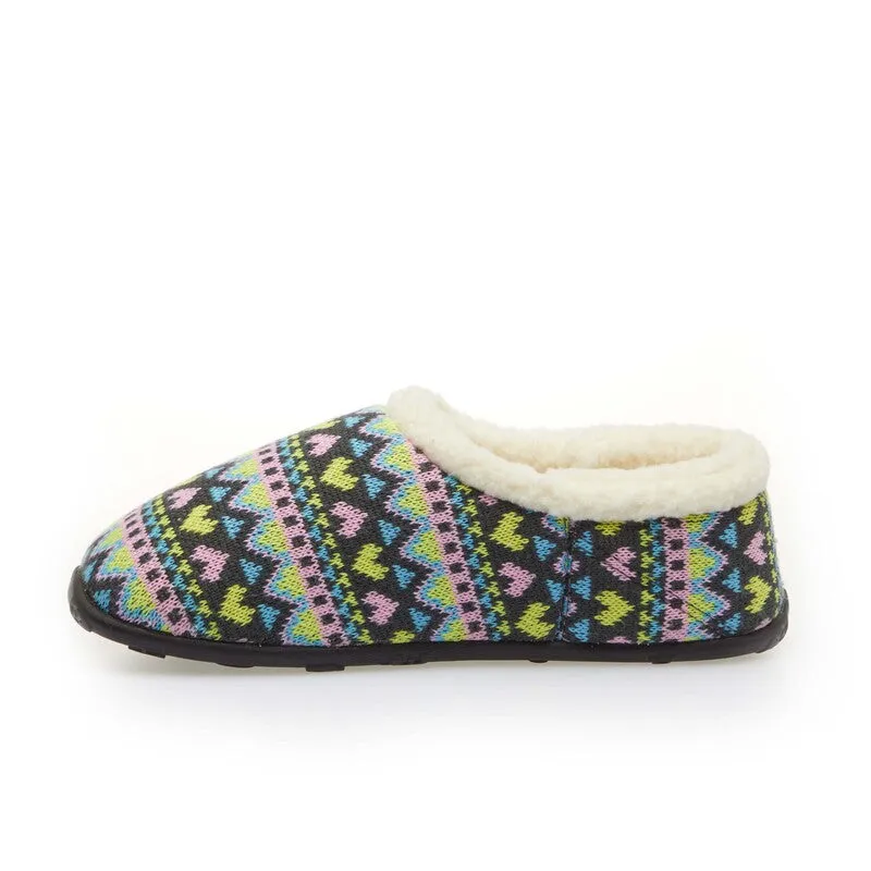 Natalia - Pastel Heart Knit Women's Slippers