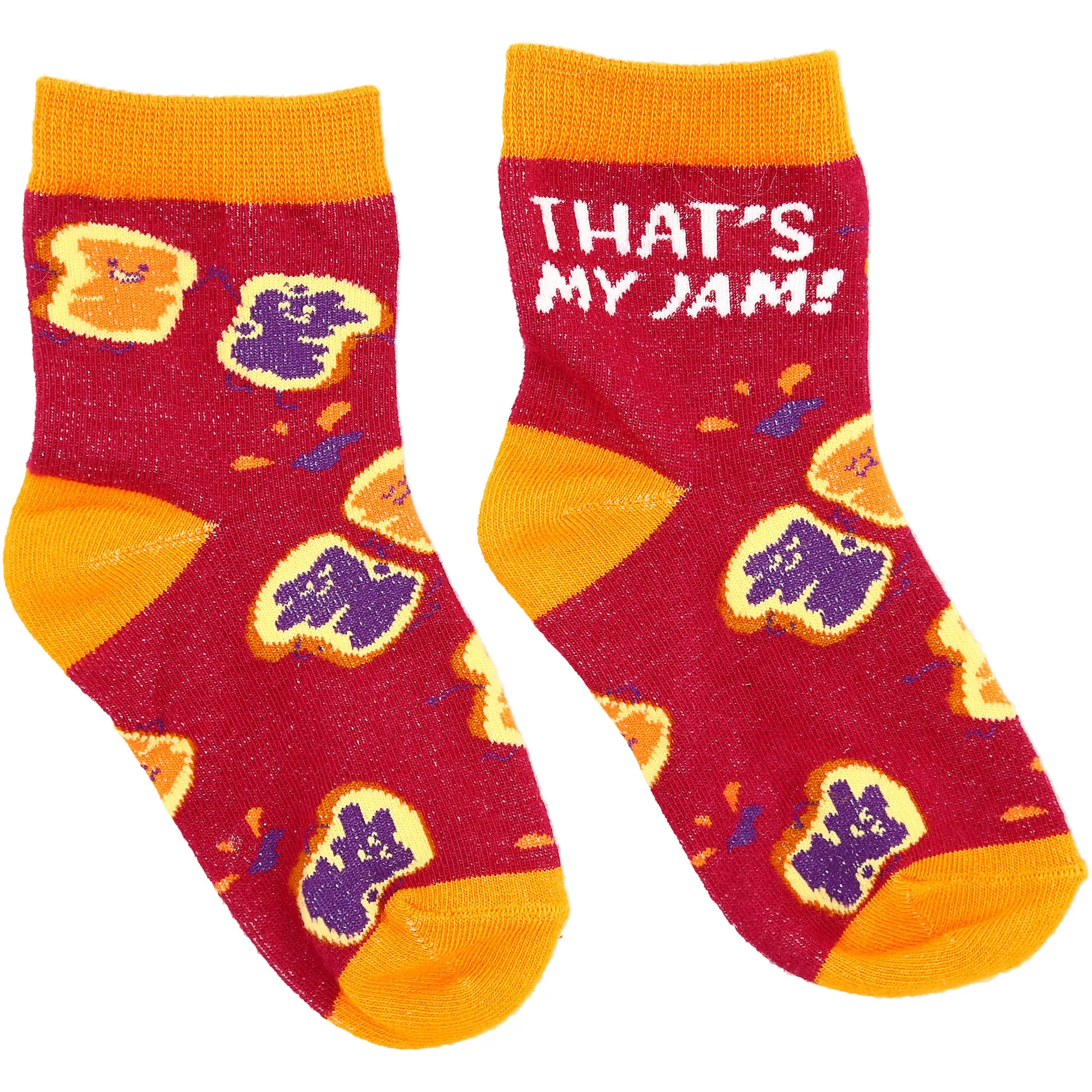 PB & J S/M Youth Cotton Blend Crew Socks