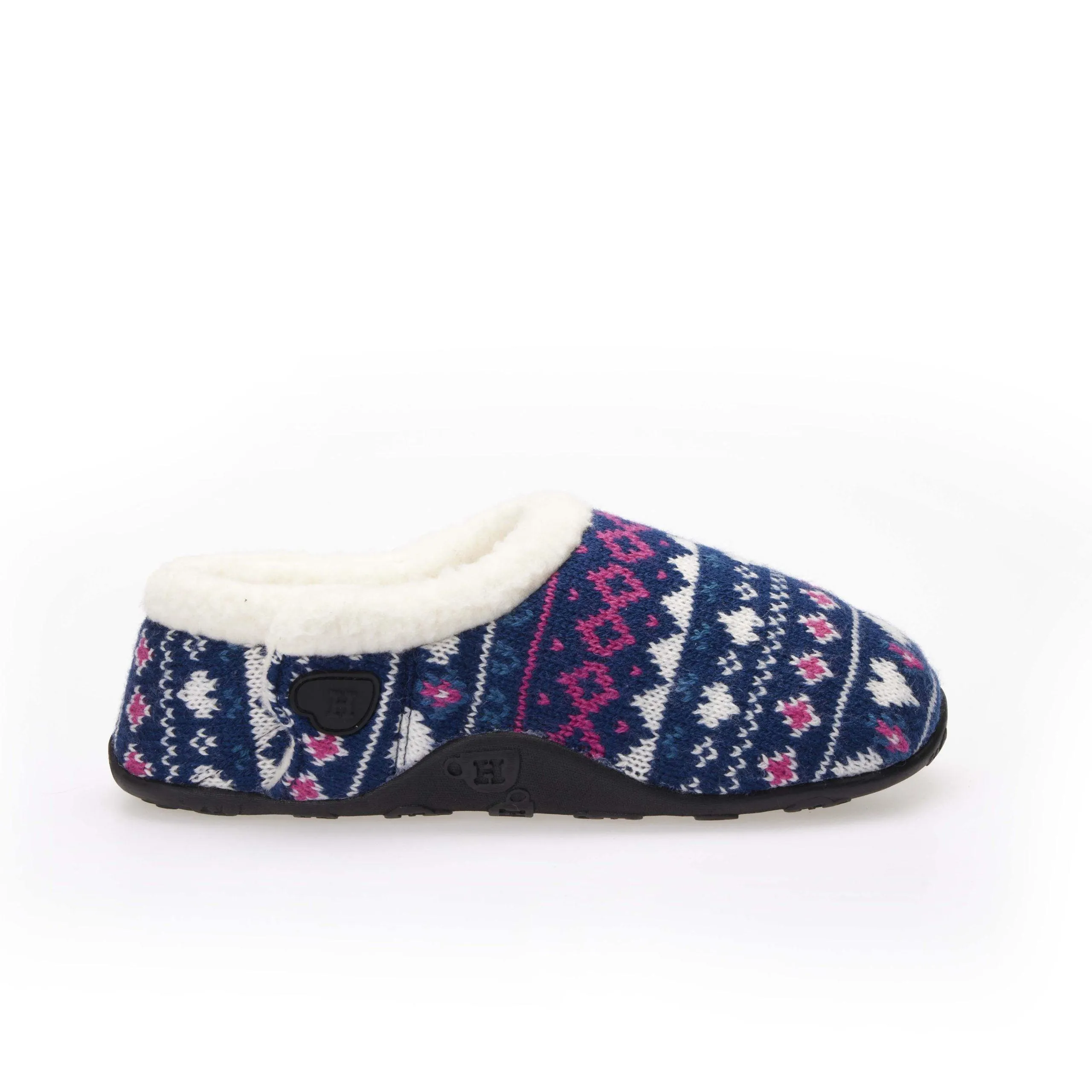 Serena Kids - Navy Pink Nordic Children's Slippers