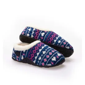 Serena Kids - Navy Pink Nordic Children's Slippers