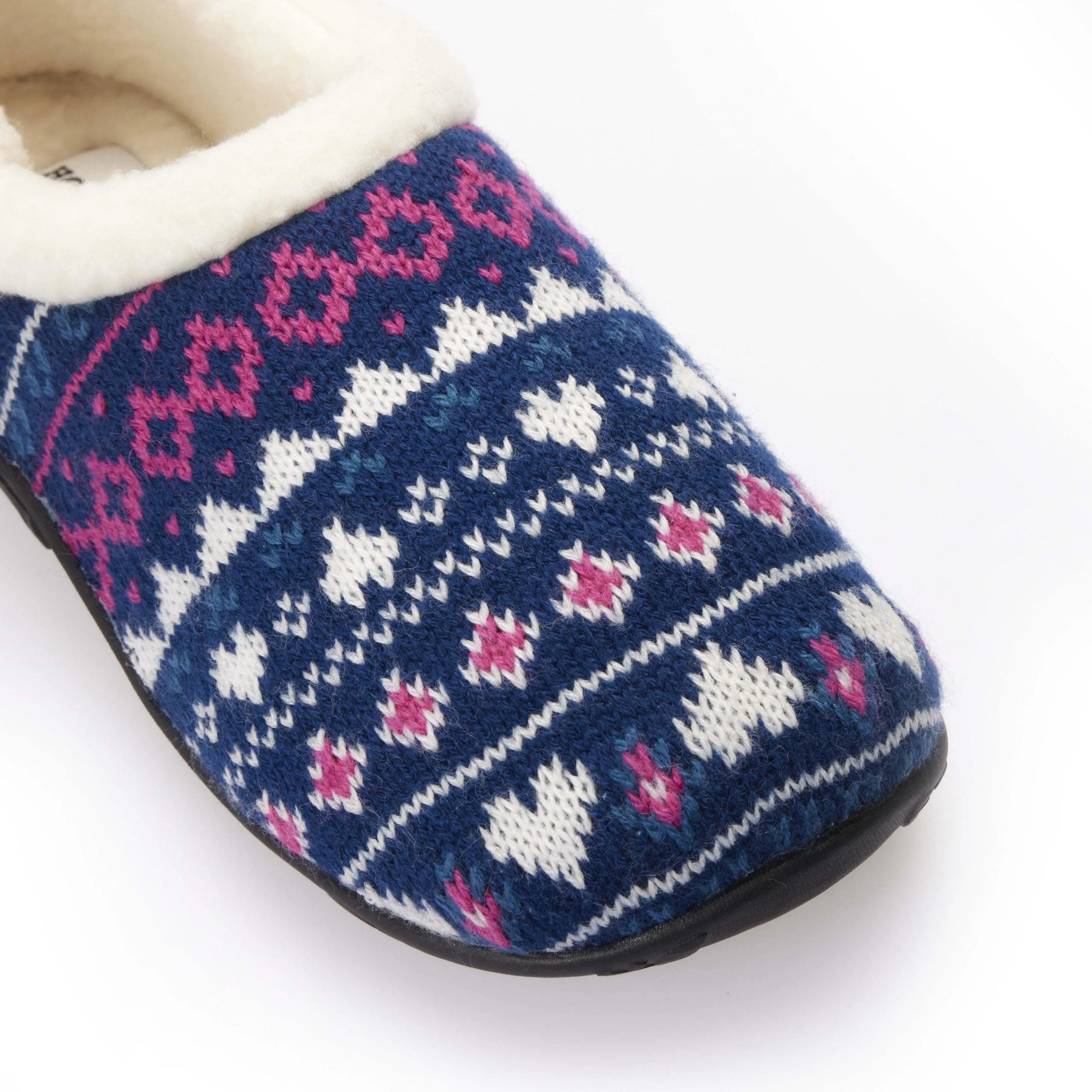 Serena Kids - Navy Pink Nordic Children's Slippers