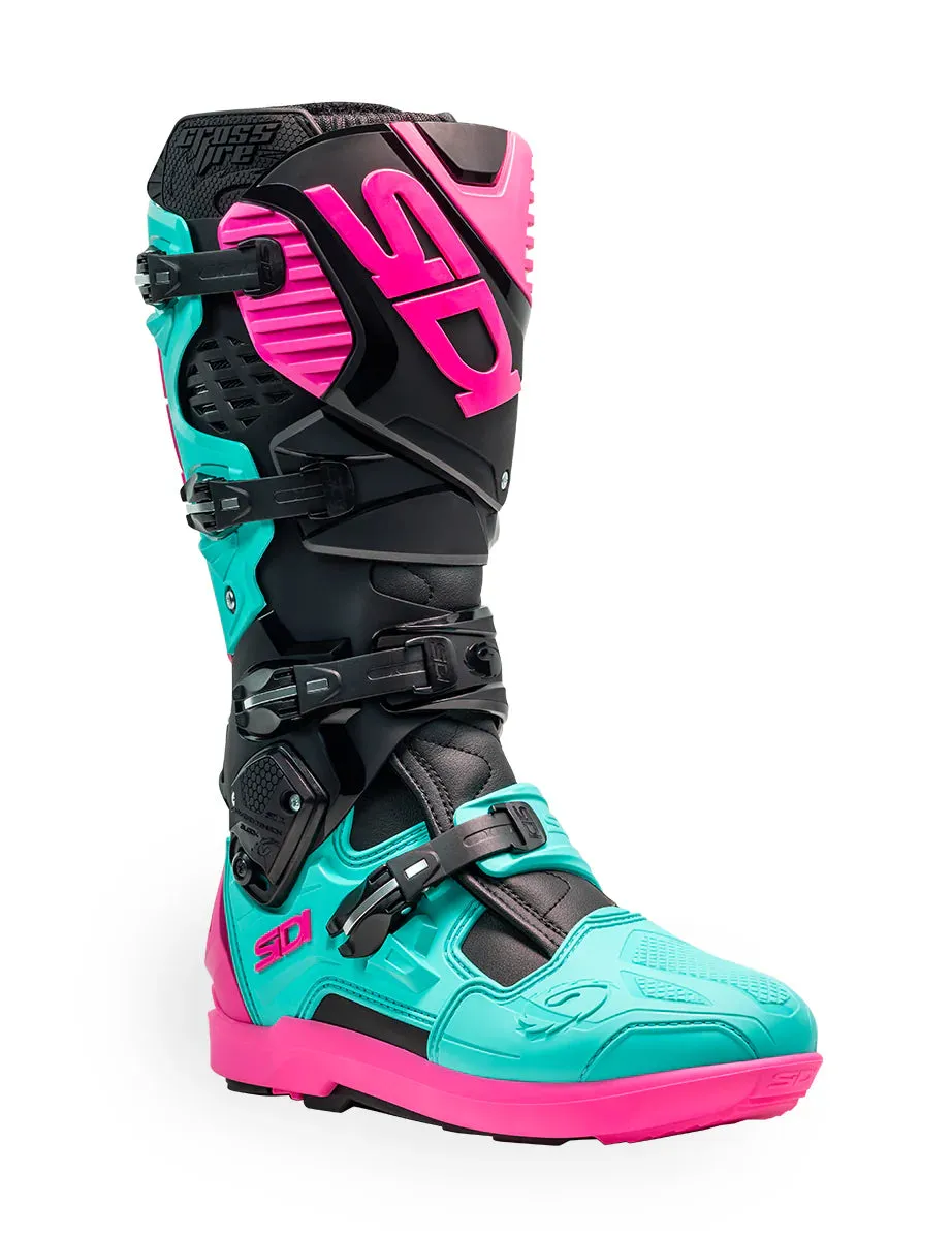 Sidi Crossfire 3 SRS Black Mint Pink Motocross Boots