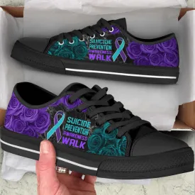 Suicide Prevention Shoes Awareness Walk Low Top Shoes Canvas Shoes, Low Top Sneaker, Low Top Canvas Shoes