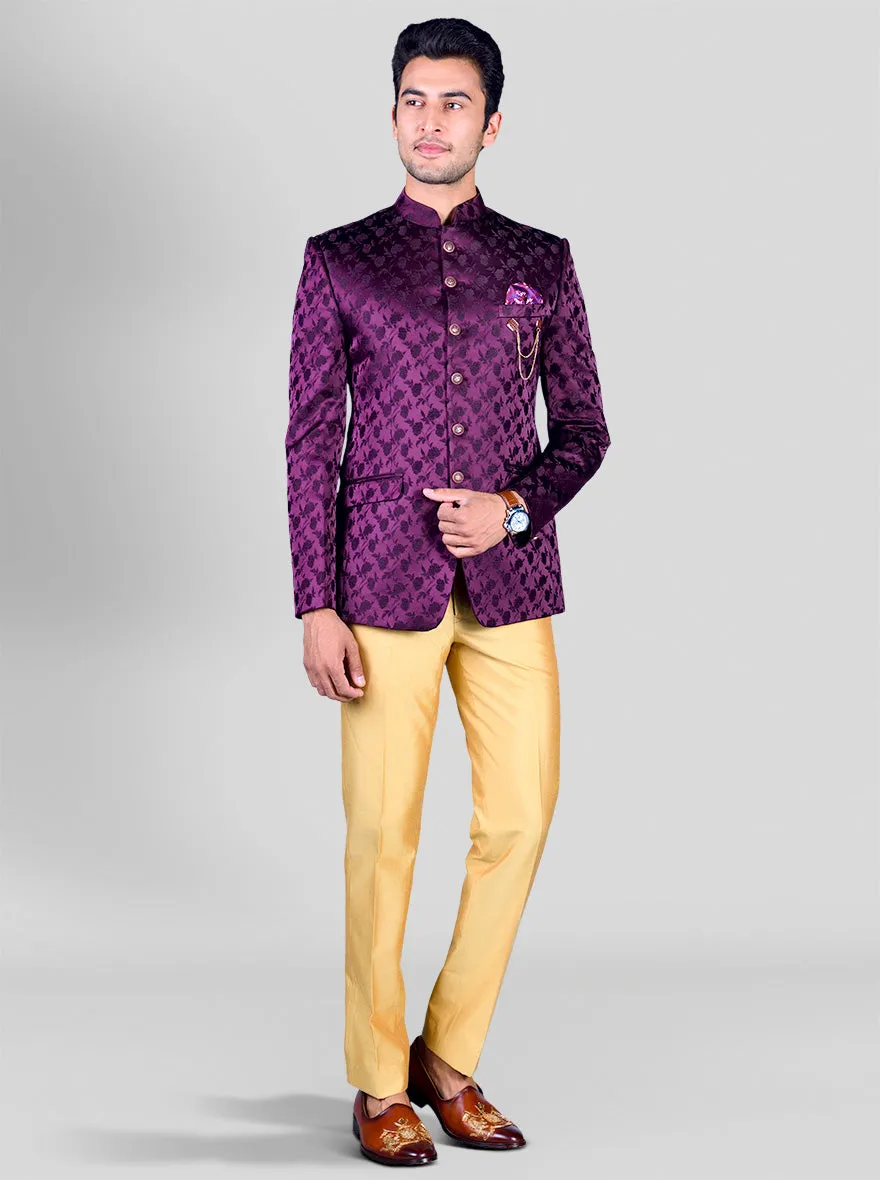 Wine Jodhpuri Suit | JadeBlue