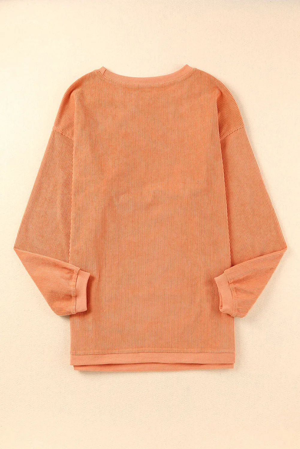 Women's Ribbed Corded Oversized Sweatshirt