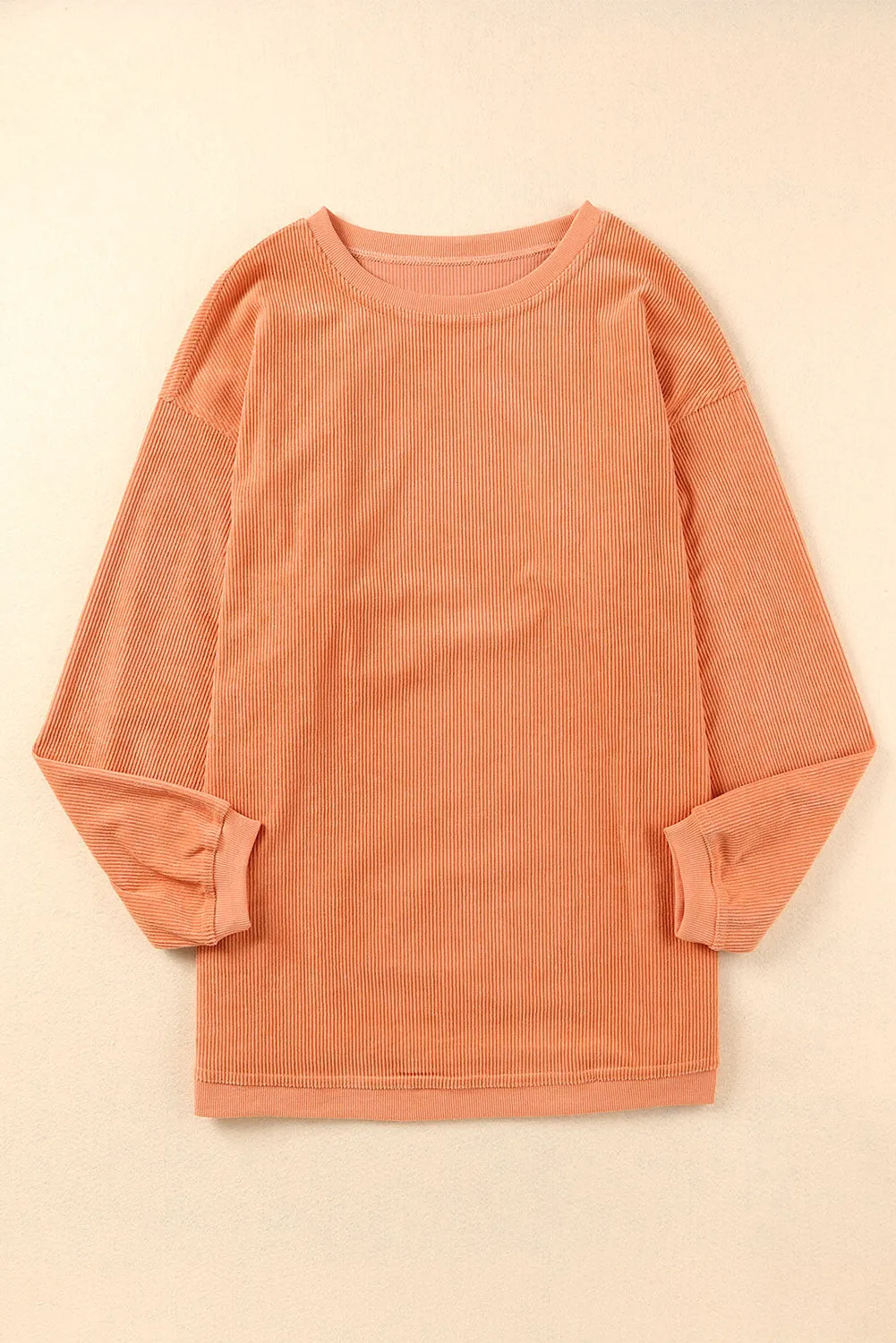 Women's Ribbed Corded Oversized Sweatshirt